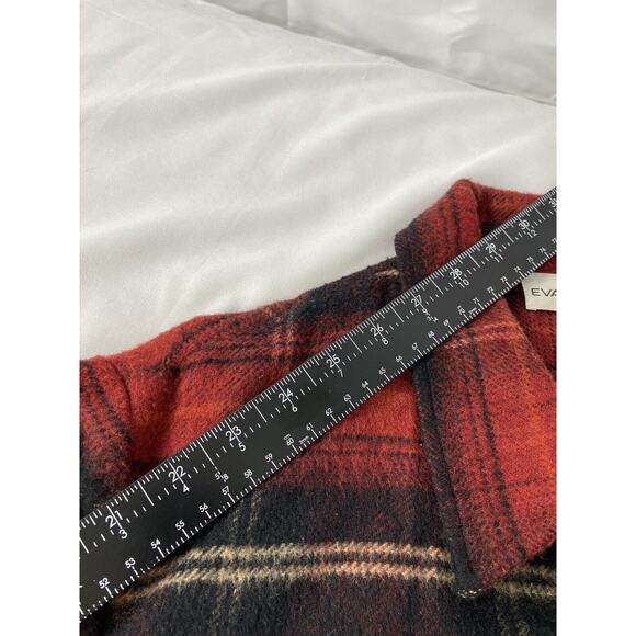 Vintage 90s Evan-Picone Jacket Women's Size 18 Plaid Wool Blend SnapUp For Fall - Picture 10 of 11